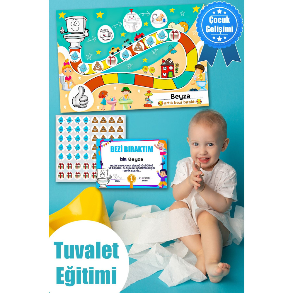 Etkinler Eğlenceli Ve Eğitici Tuvalet Eğitimi Sticker Panosu 30x42cm Eğitici Oyuncak Fiyatı