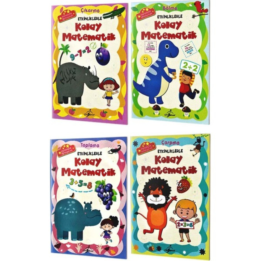 Etkinliklerle Kolay Matematik Seti - 4 Kitap Okul Öncesi Eğitici & Öğretici Kitaplar Fiyatı