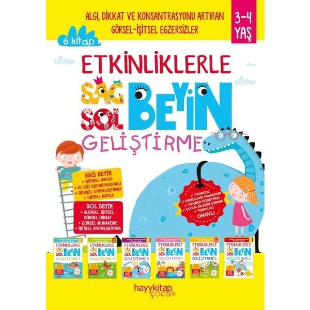 Etkinliklerle Sağ Beyin Sol Beyin Geliştirme 3-4 Yaş; 6’Lı Set - Canan Öztürk Çocuk Öykü Fiyatı
