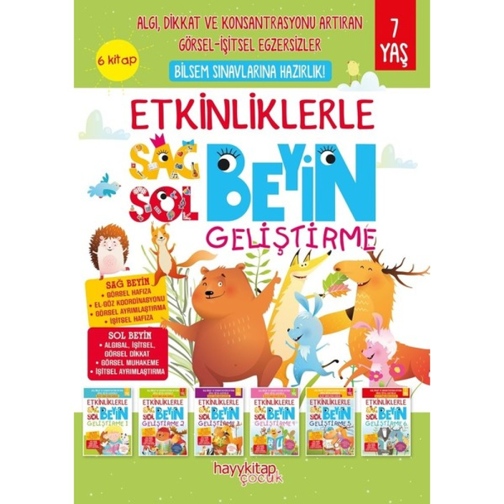 Etkinliklerle Sağ Beyin Sol Beyin Geliştirme 7 Yaş - 6’lı Set - Canan Öztürk Zihinsel Gelişim Kitapları Fiyatı