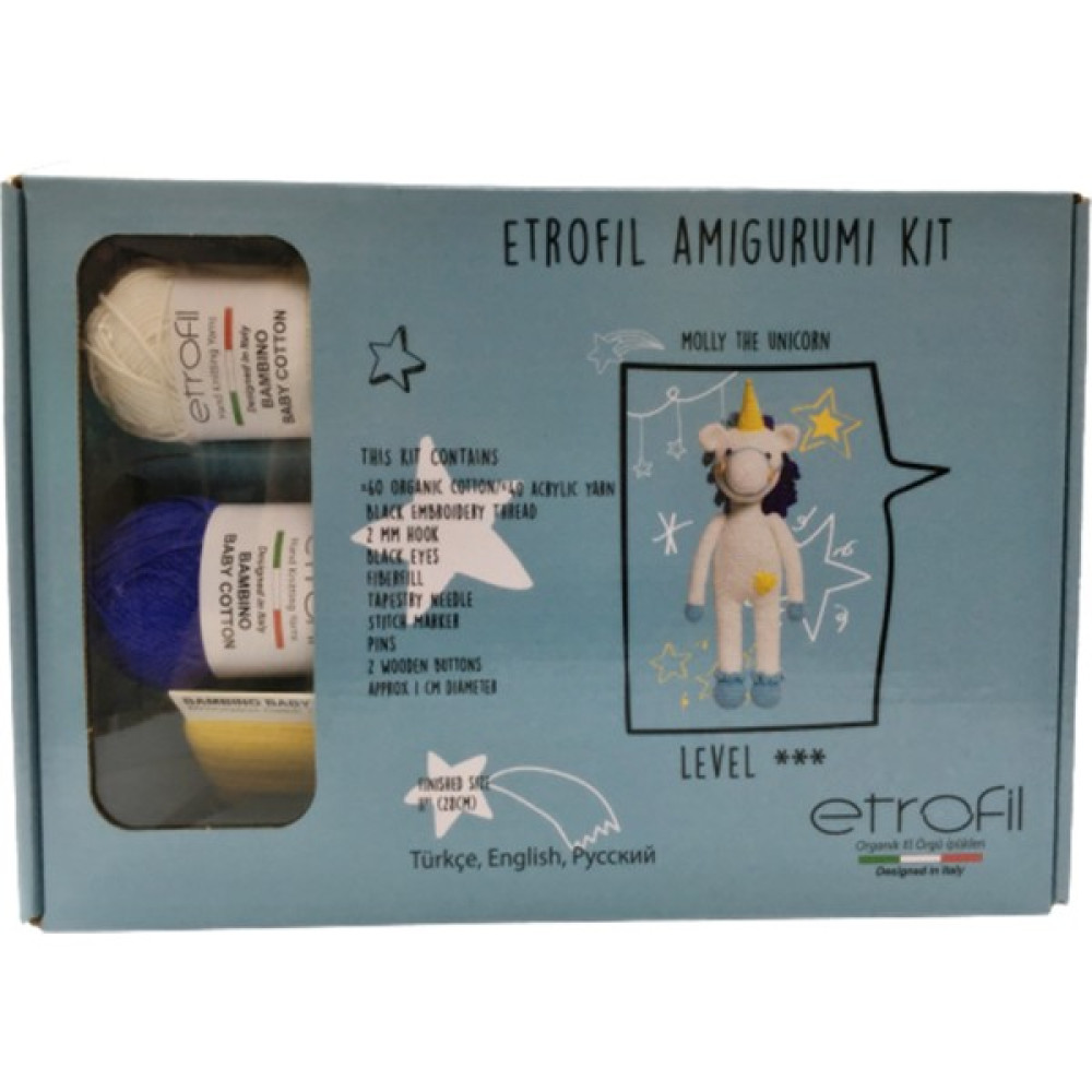 Etrofil Amigurumi Kit Unicorn Molly - Mavi Bebek Oyuncakları Fiyatı