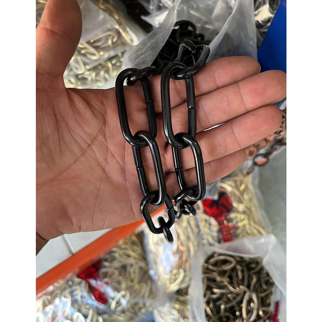 Etsylight Büyük Avize Zinciri 5 mm, 5 Metre Siyah Renk, Kaynaksız Metal Zincir Avize Fiyatı