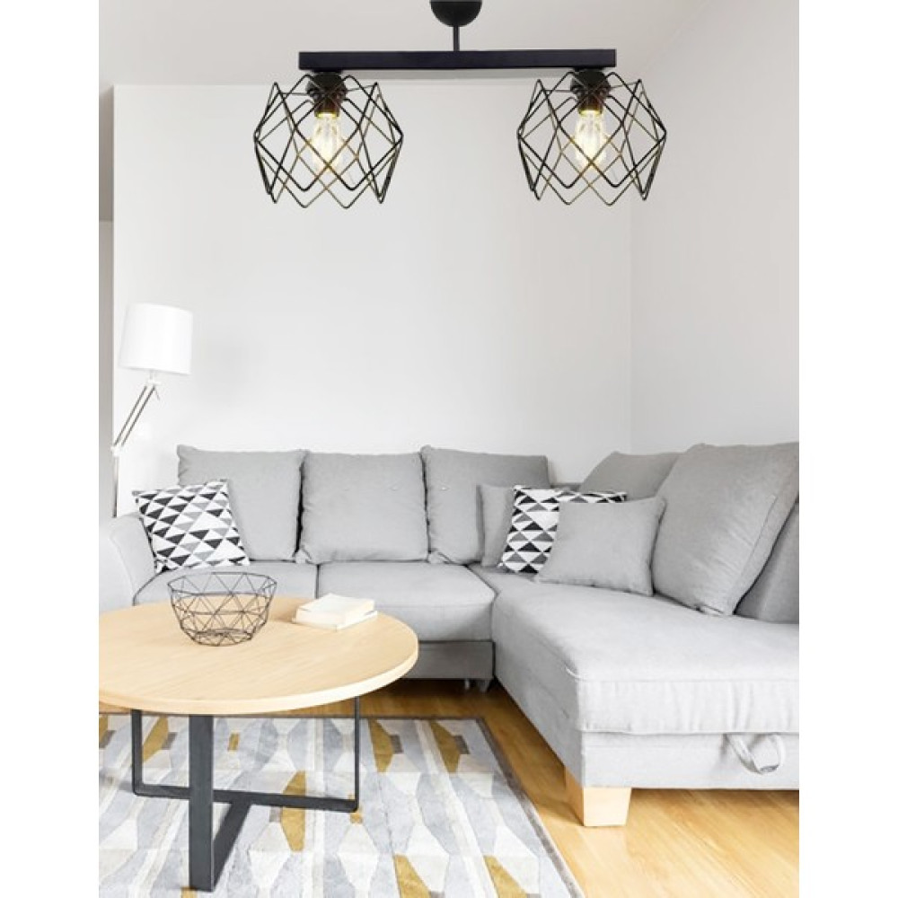 Etsylight Koza Dizilone 2 Mutfak, Antre, Yemek Odası, Salon Avize - Siyah - 2'li Avize Fiyatı