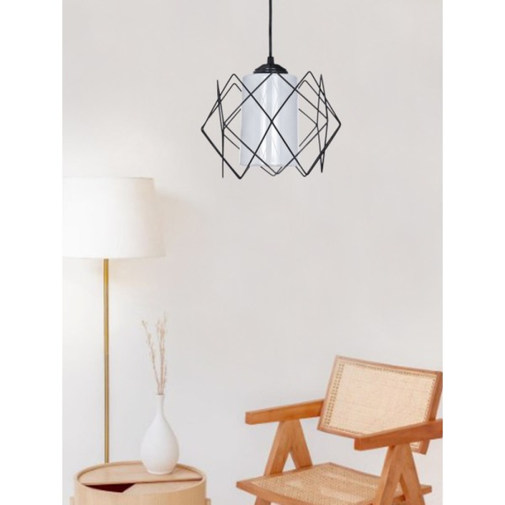 Etsylight Koza White Glass One Mutfak Antre Koridor Sarkıt Avize - Siyah - 1'li Avize Fiyatı