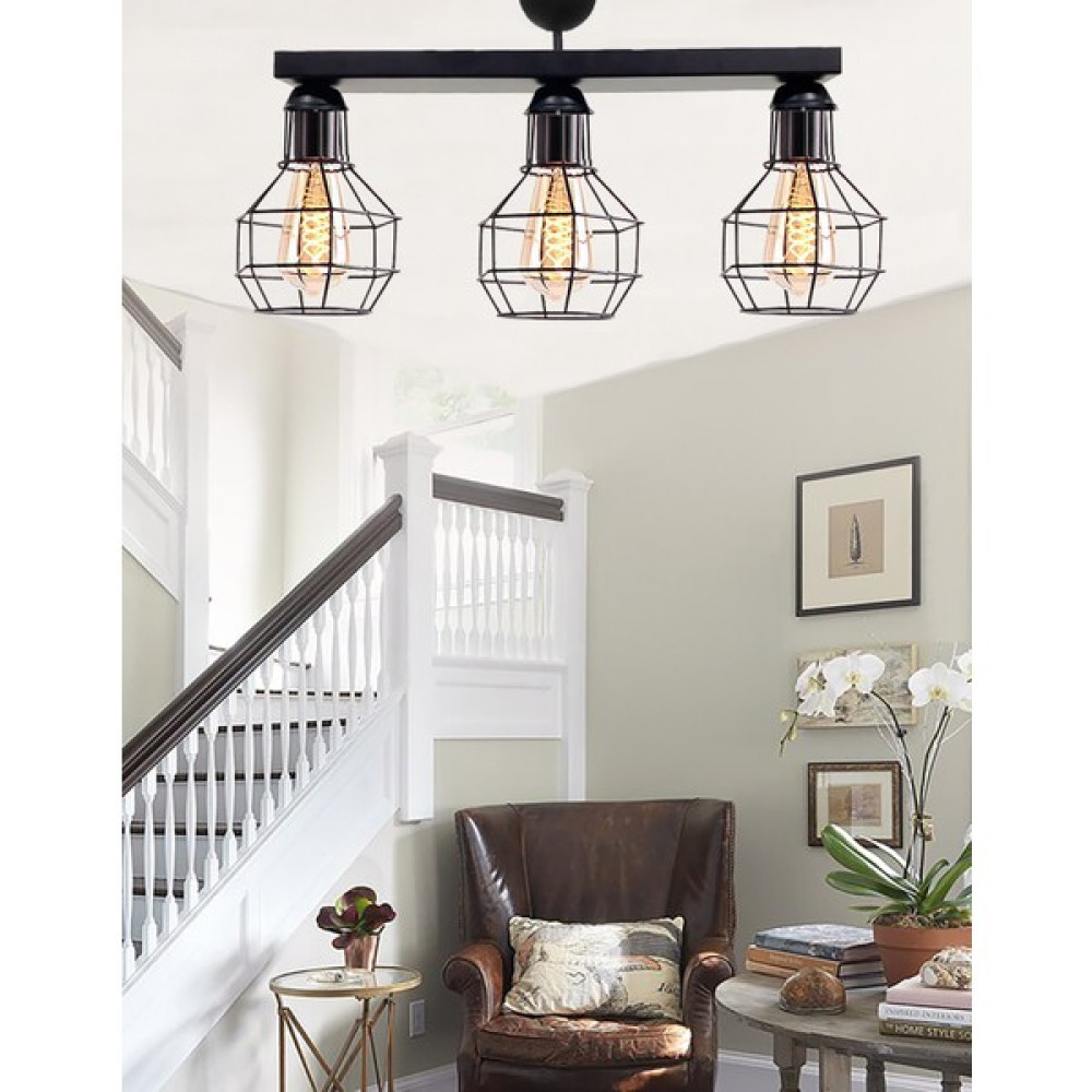 Etsylight Zara Dizilone 3, Salon Avize, Mutfak Avize, Oturma Odası Avize - 3'lü - Siyah Avize Fiyatı