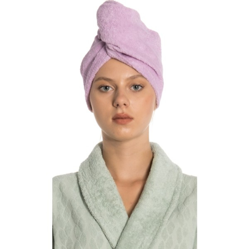 Eumenia Düz Eponj Düğmeli Havlu Lila Saç Kurulama Bonesi - 30 x 60 cm Banyo Havlusu Fiyatı
