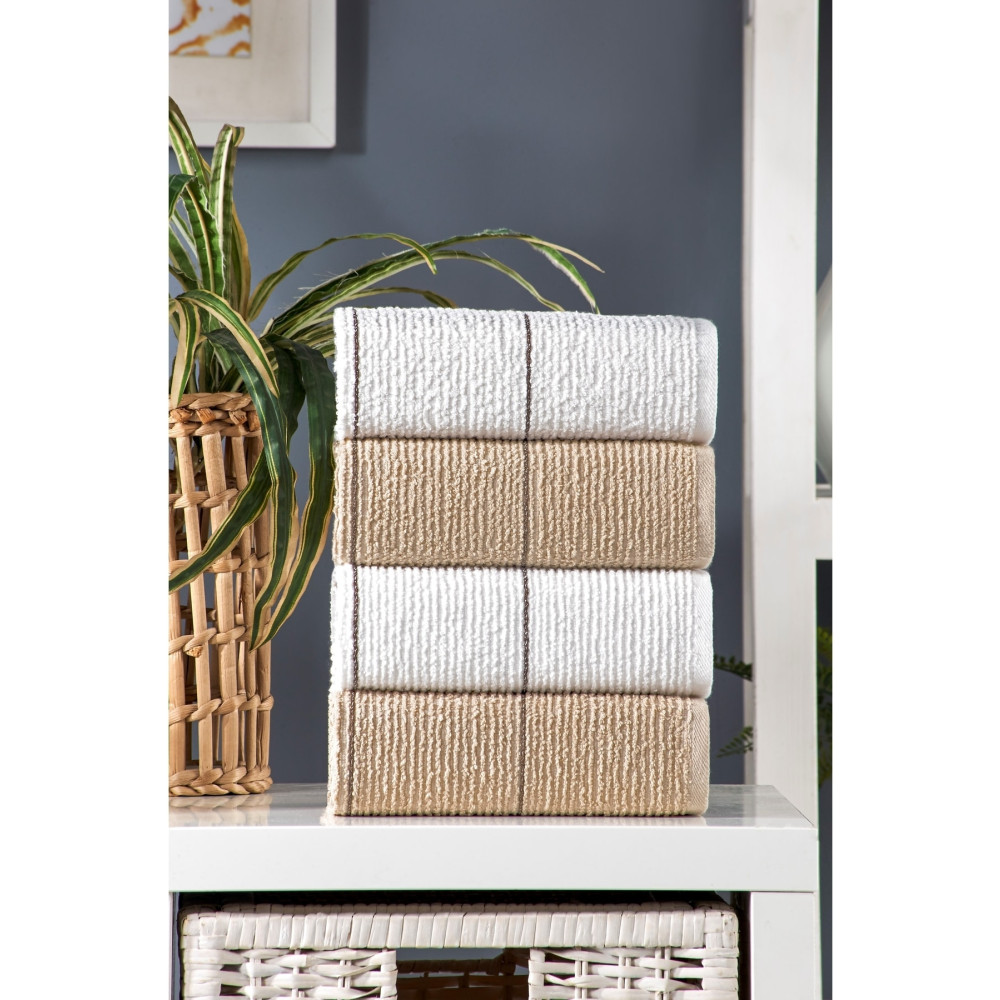 eumenia Hand Sahara 50 X 85 Cm 4lü El Ve Yüz Havlusu | Bej-krem Banyo Havlusu Fiyatı