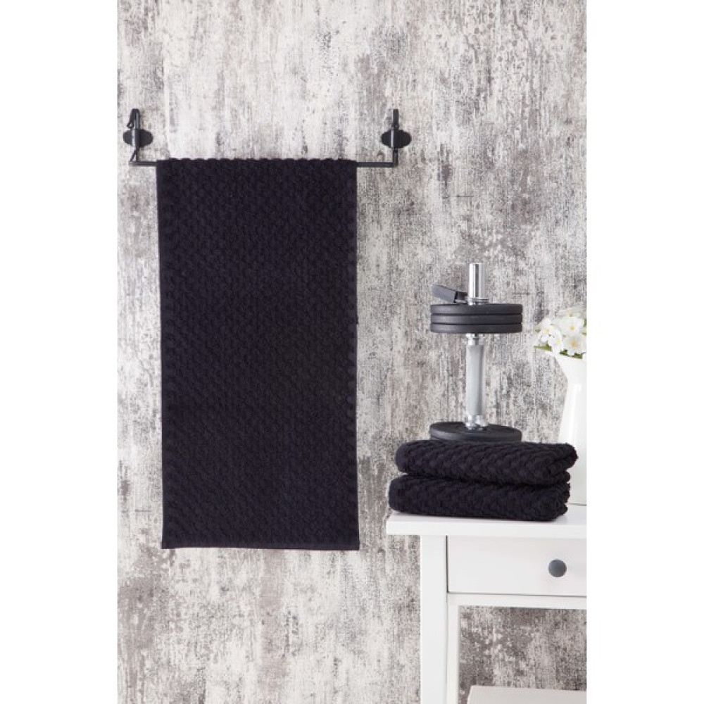 Eumenia Kara Desenli Spor Havlu 3'lü Siyah 30 x 90 cm Banyo Havlusu Fiyatı