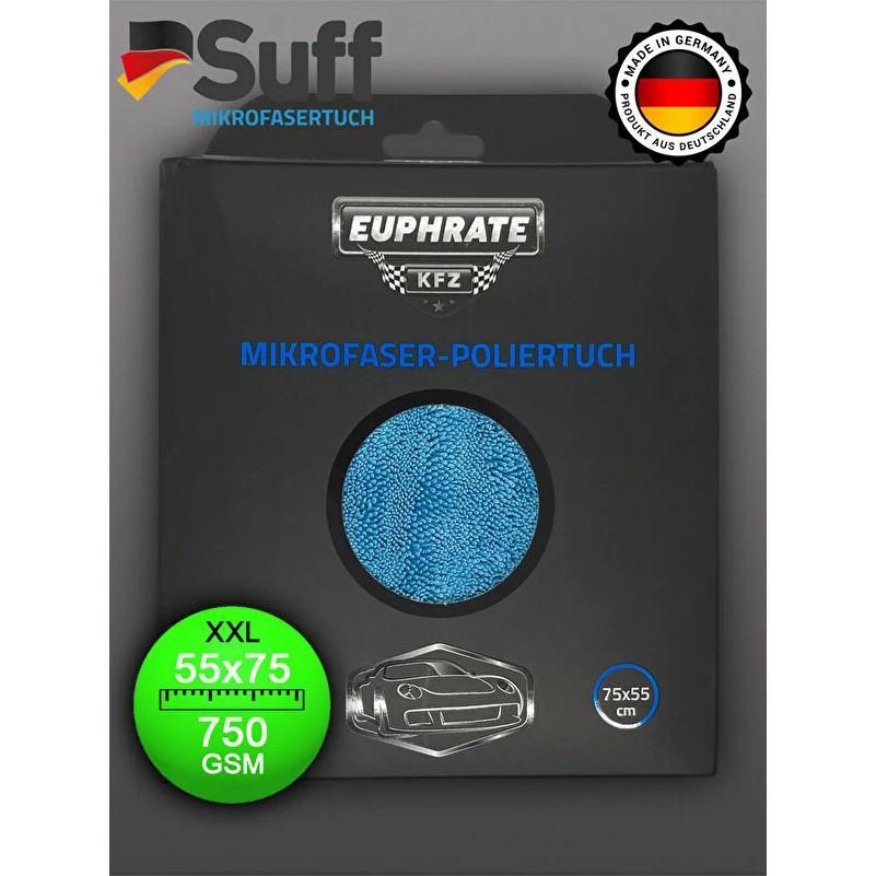 Euphrate Kfz 75X55CM Orjinal Alman Üretimi 750 Gsm Tank Bezi Gri-Mavi-Yeşil-Bej Renkli - gri Diğer Fiyatı