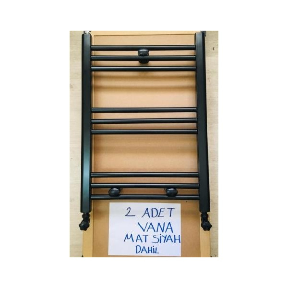 Eurasia 600X800 Havlupan Siyah+ Radyatör Vanası 2 Adet Mat Siyah - 60 x 80 cm Nalburiye & Hırdavat Fiyatı