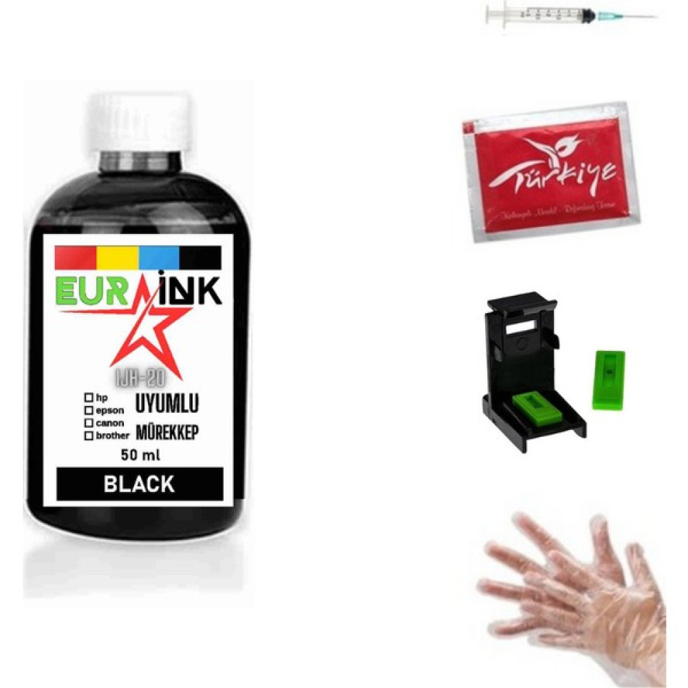 Eurink Hp 8600 8610 8615 950XL-951XL Uyumlu Kartuş Dolum Seti 50 ml Siyah Kartuşlar Fiyatı