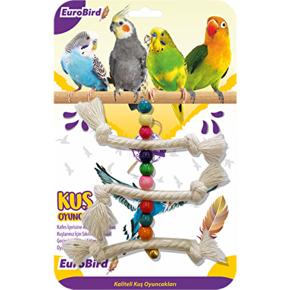 Euro Bird Kuş Oyuncağı Üçlü İp Merdiven KY50 Evcil Hayvan Ürünleri Fiyatı