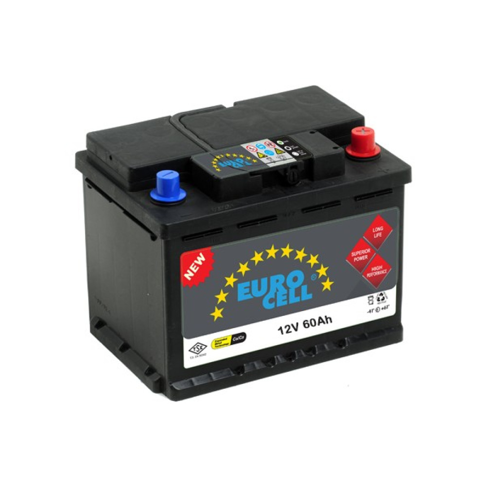 Eurocell Akü 12V 60 Ah L2B (242×175×175) Alcak Eurocell 8699325602090 Akü Fiyatı