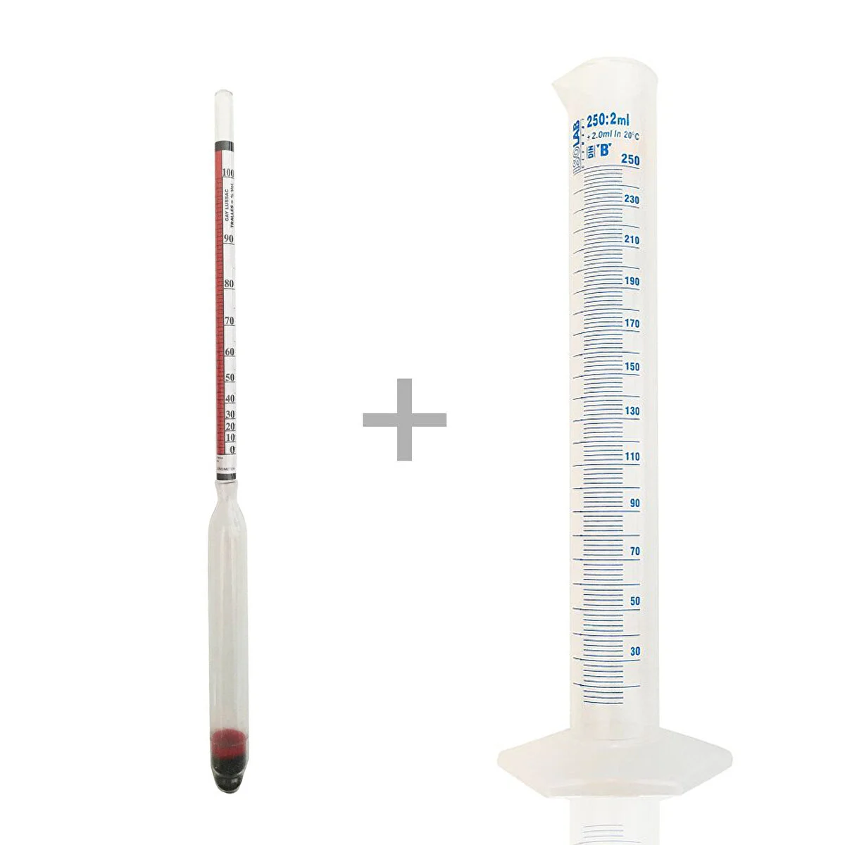 Eurodensimeter 0-100 Alkolmetre Ve Isolab 250ml Plasitk Mezür Seti Diğer Fiyatı
