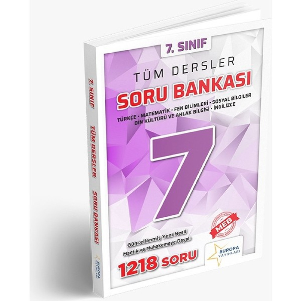 Europa Yayınları 7.sınıf Tüm Dersler Soru Bankası Tüm Dersler Fiyatı