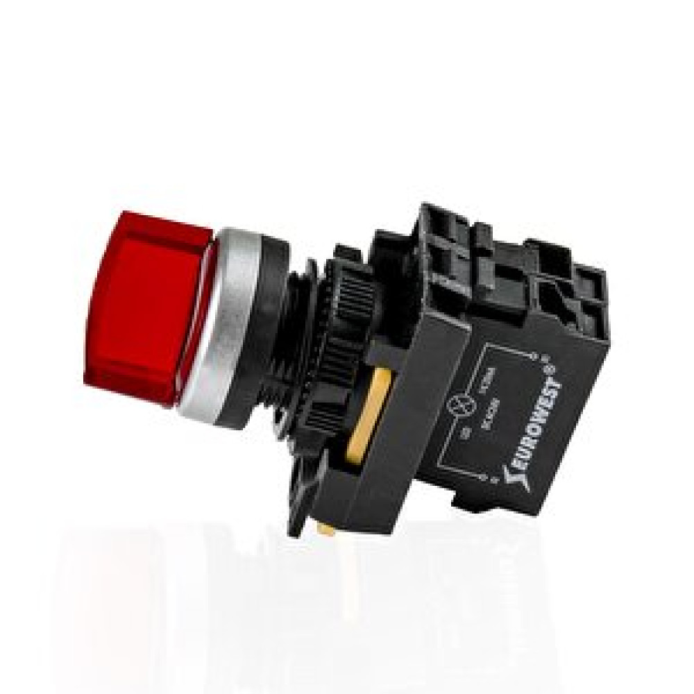 Eurowest Ew-55-10xl-24 1no Kirmizi Led Işikli Kalici Mandal Buton (24v) Elektrik ve Aydınlatma Fiyatı