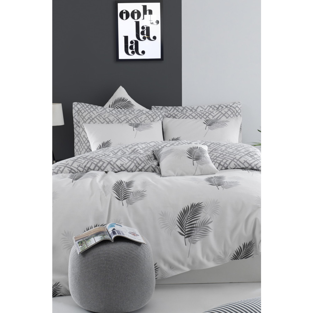 Ev & Ev Home Mature Nevresim Seti Çift Kişilik Palma Gri Nevresim Takımı Fiyatı