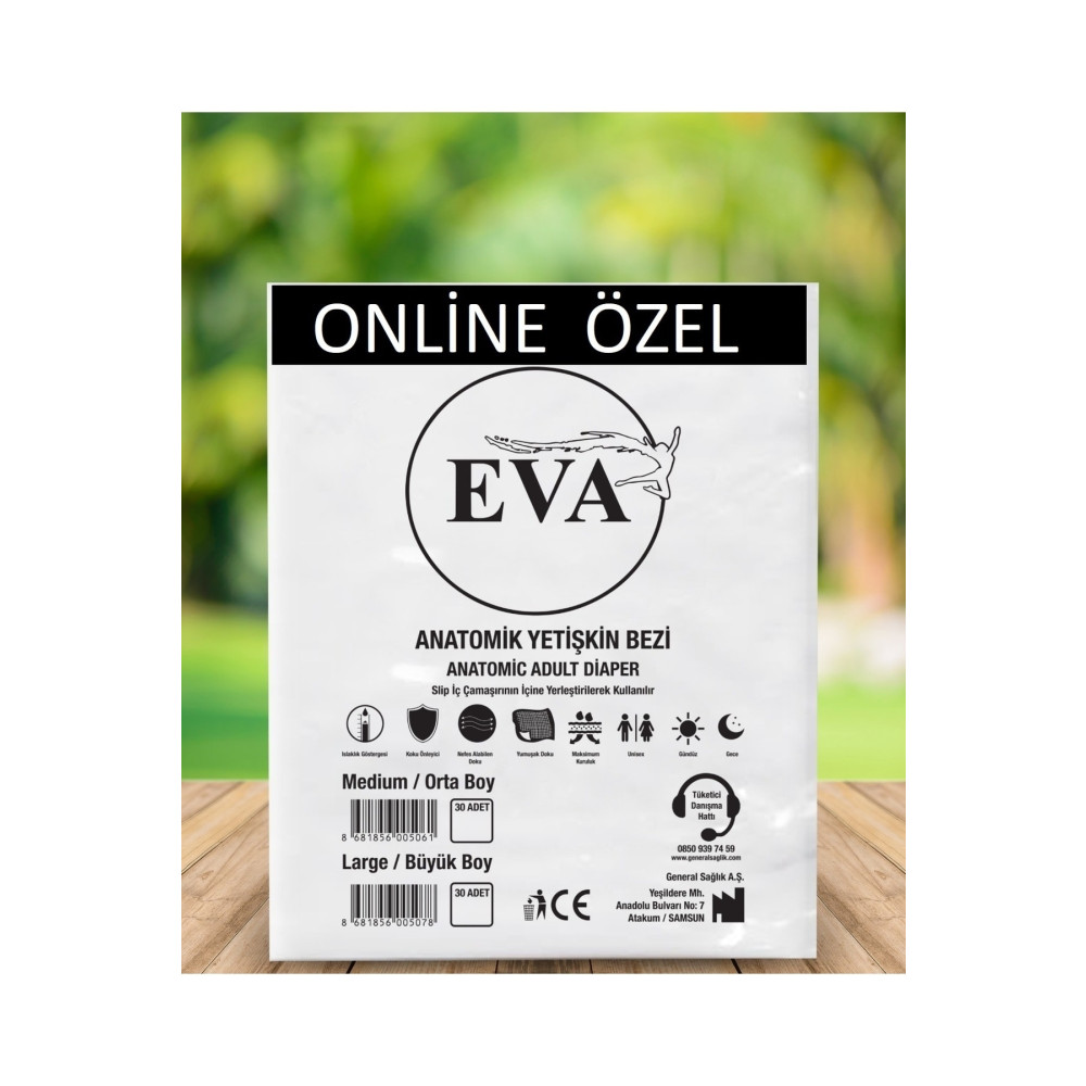 EVA Anatomik Hasta Ara Bezi 30lu Hasta Bezleri ve Temizliği Fiyatı