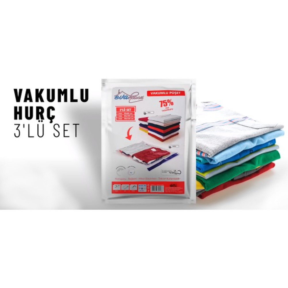 Eva House Vakumlu Poşet 3'lü Set Hurç Fiyatı