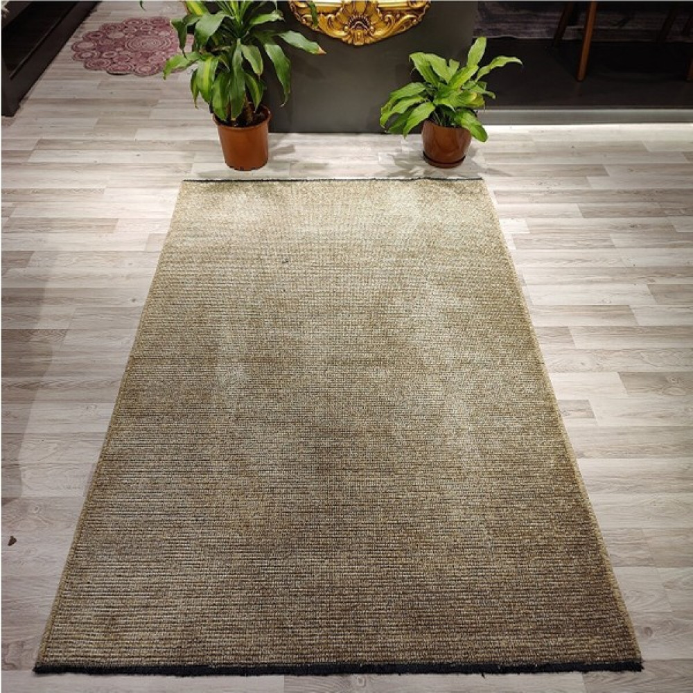 Eva Life Antibakteriyel Leke Tutmaz Kolay Temizlenebilir-Yıkanabilir Kaymaz Taban Kilim Kendinden Saçaklı - Bej - 80 x 150 cm Kilim Fiyatı