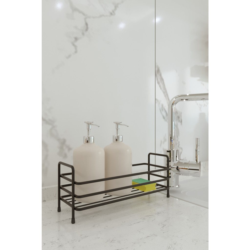 Eva Metal Tasarım Banyo Mutfak Organizer Düzenleyici Raf Kozmetik Takı Stand Baharatlık Dolap Içi, Tezgah Üstü Metal - Siyah Tuz, Şeker, Baharat Fiyatı