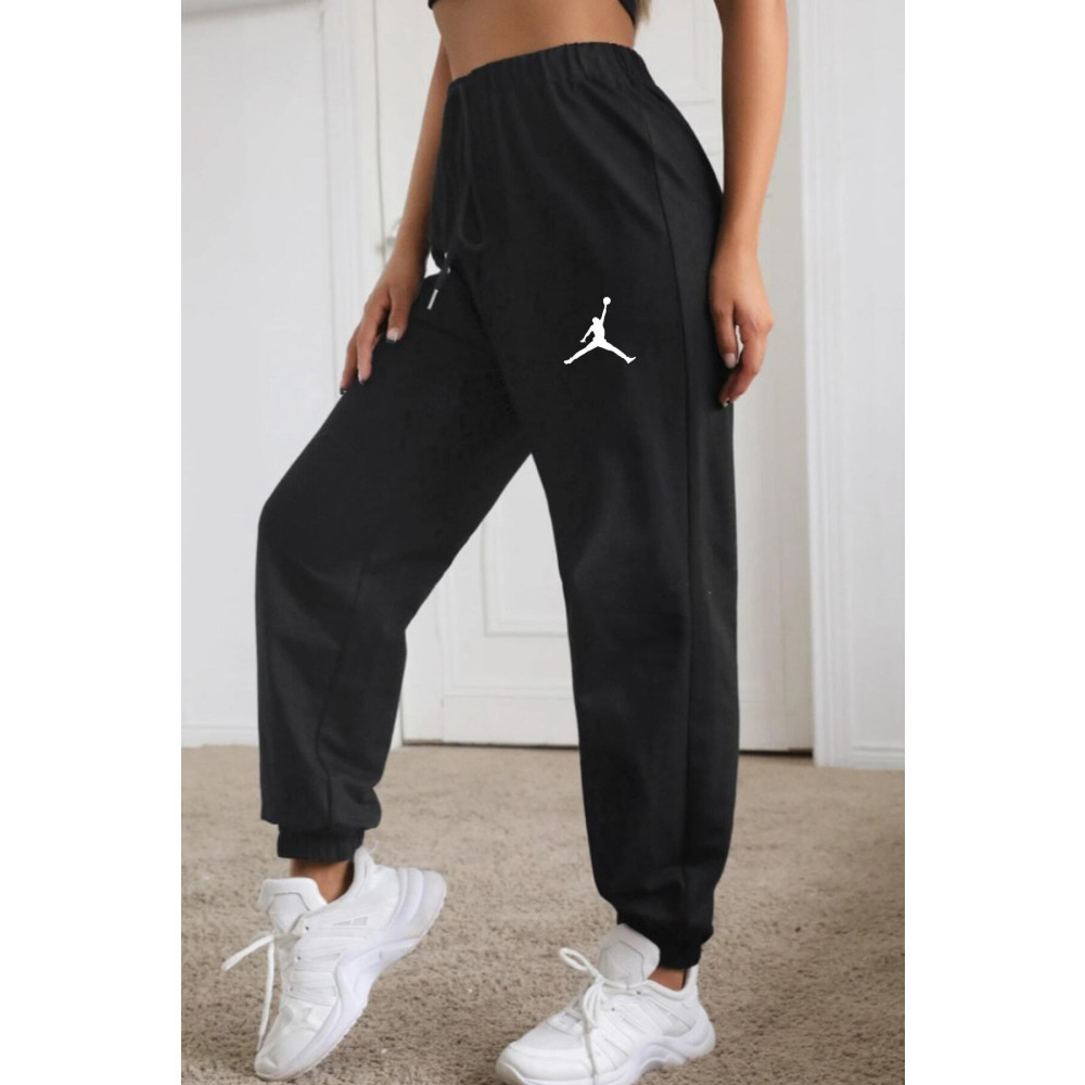 Eva Sunset Kadın Siyah Iki Iplik Beli Lastikli Jogger Eşofman Altı 2XL Beden Kadın Eşofman Fiyatı