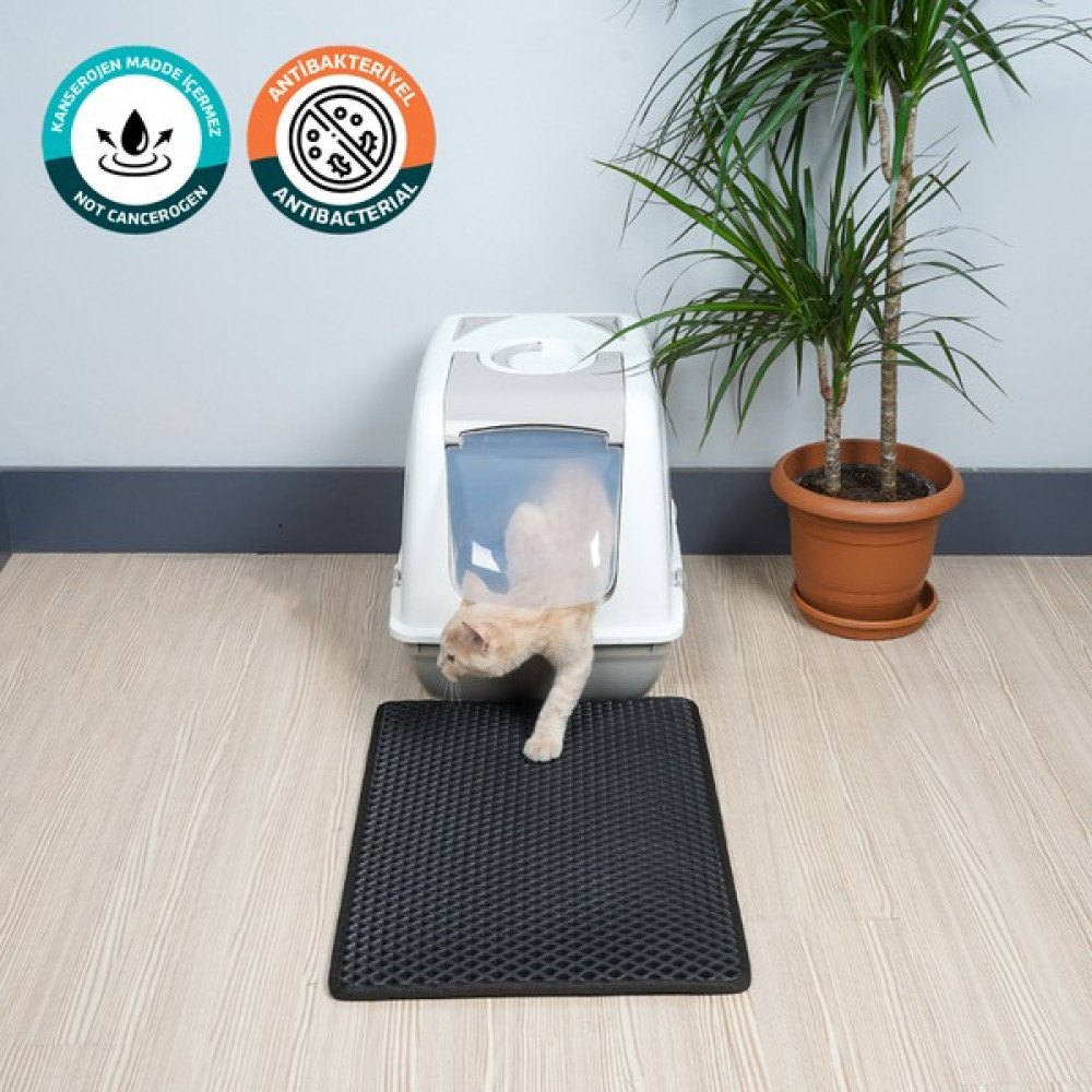Eva Türkiye 40X55 cm Kedi Tuvaleti Paspası - Siyah Evcil Hayvan Ürünleri Fiyatı