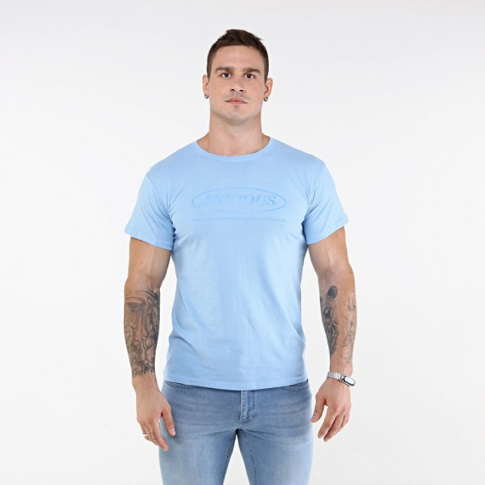 Evable Anx Mavi Erkek Baskılı T-Shirt Erkek T-shirt Fiyatı