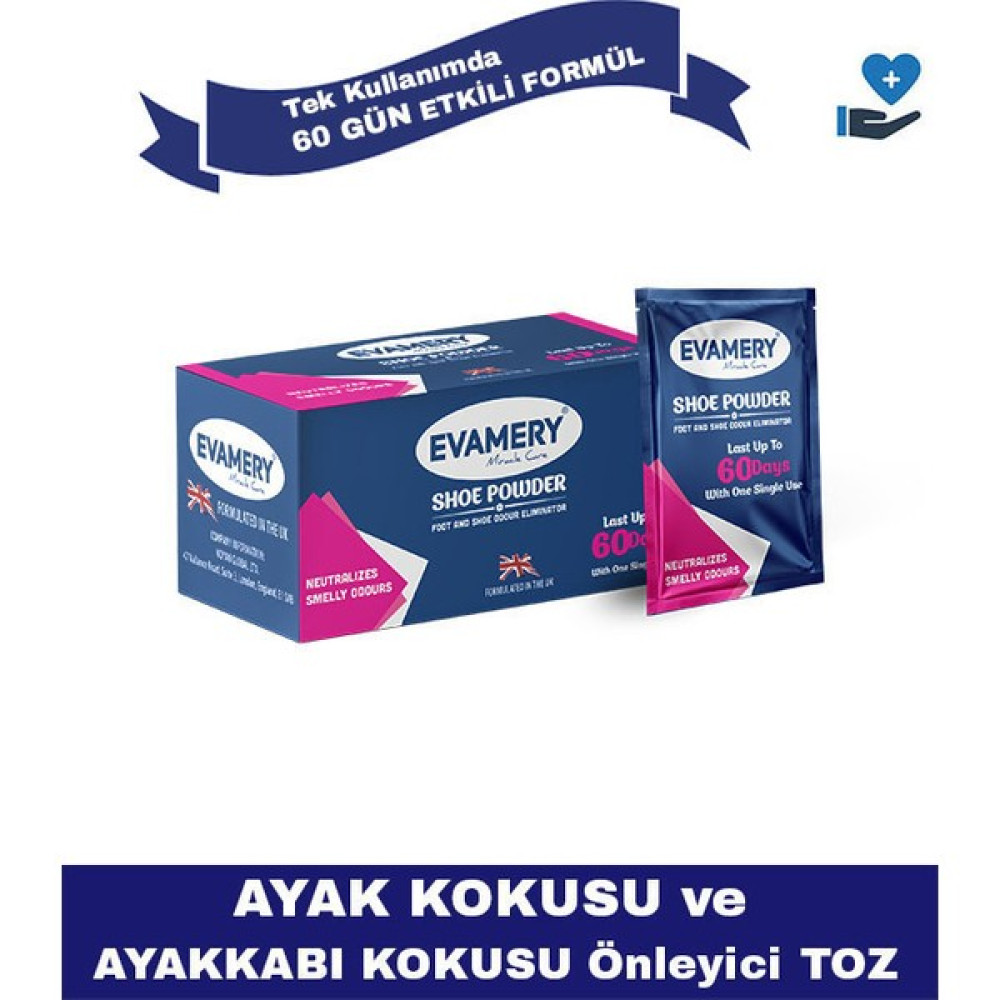 Evamery Ayakkabı - Ayak Kokusu Önleyici Toz - 1 Kutuda 10 Adet - Tek Kullanımda 60 Güne Kadar Etkili Ayak Bakımı Fiyatı