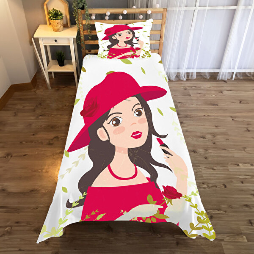 Evan Home Çiçekler Sembolü Desenli Yatak Örtüsü ve Yastık Kılıfı 2li Takımı - 140 x 220 cm - Renkli Yatak Örtüsü Fiyatı
