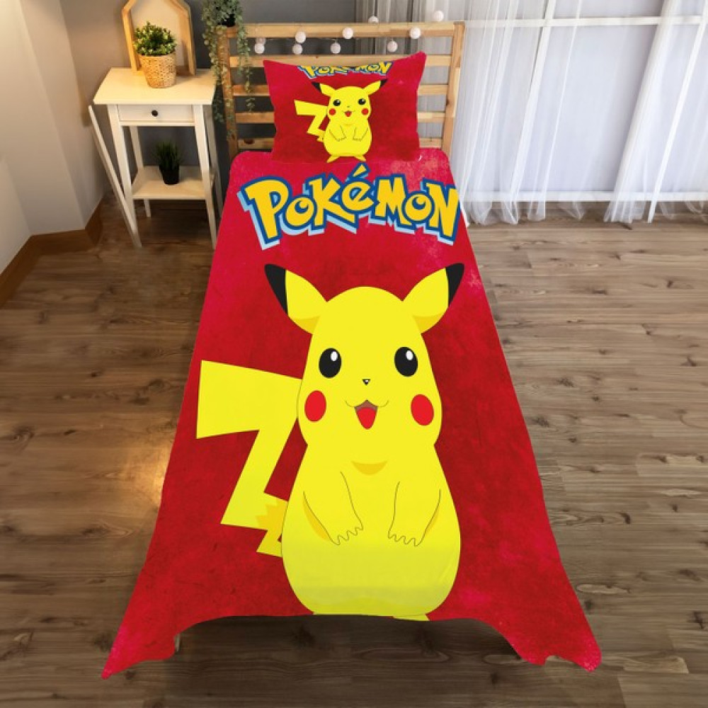 Evan Home Pokemon Pikaçu Desenli Yatak Örtüsü ve Yastık Kılıfı 2li Takımı - 140 x 220 cm - Sarı Yatak Örtüsü Fiyatı