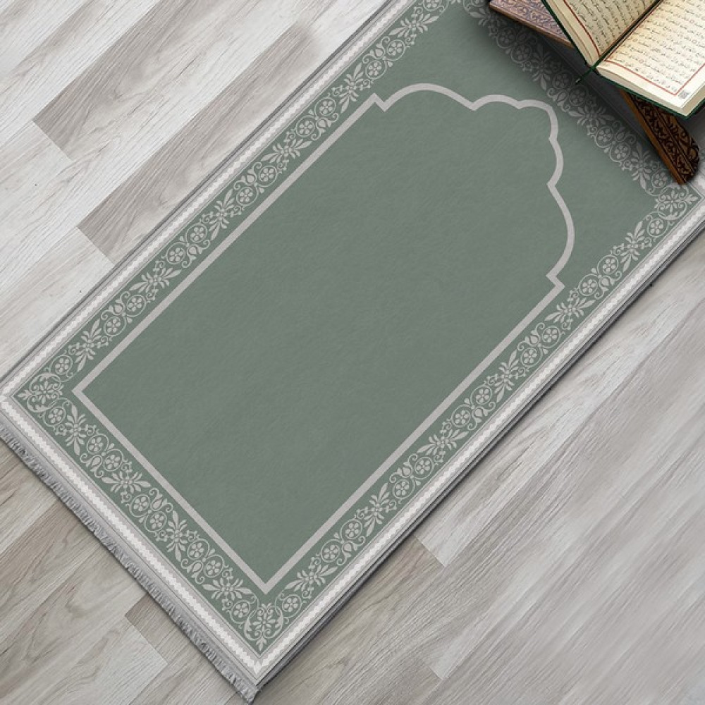 Evaşk Namazlık Dokuma Halı Kaymaz Muslumana Seccade - 66 x 113 cm - Mint Seccade Fiyatı