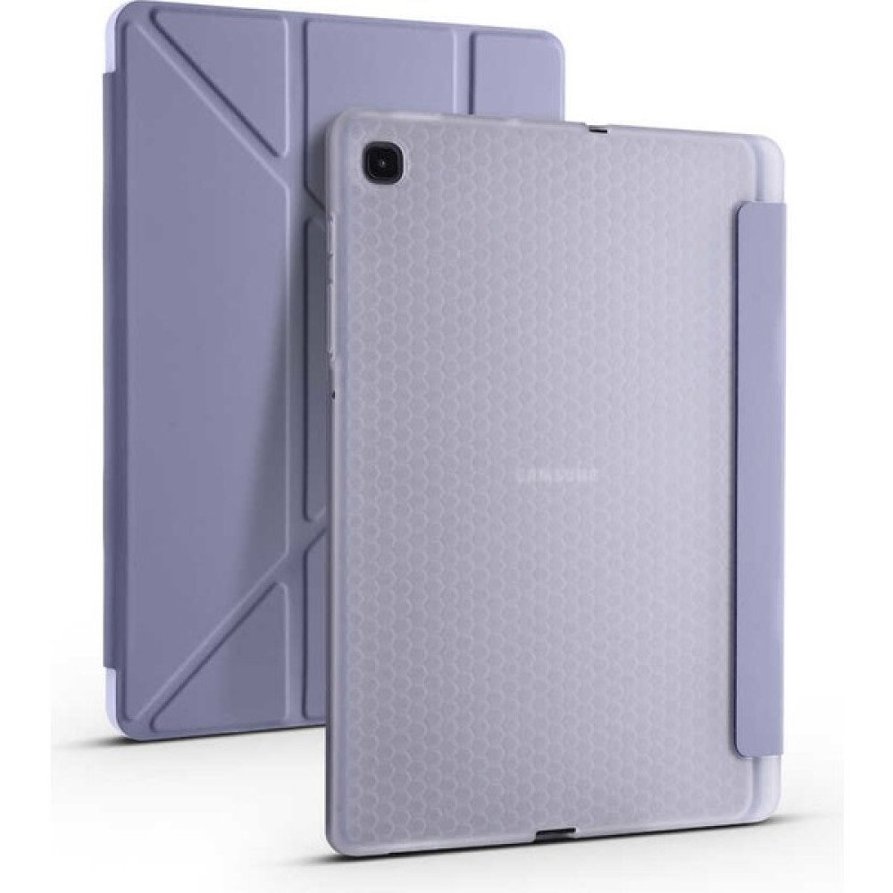 Evastore Galaxy Tab S6 Lite P610 Kılıf Tri Folding Smart With Pen Standlı Kılıf - Mor Tablet Kılıfı Fiyatı