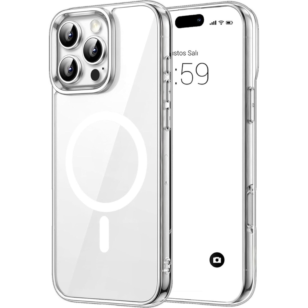 Evax (Mika Magsafe) Apple iPhone 16 Pro Max Uyumlu Şeffaf Sert Mika Sararmaz Magsafe Ince Fit Kılıf Diğer Fiyatı
