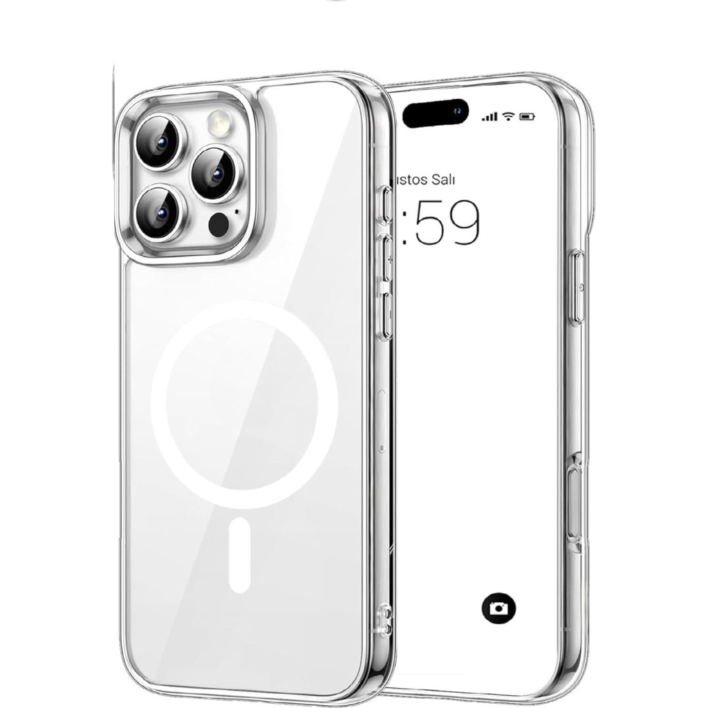 Evax (Mika Magsafe) Apple iPhone 16 Pro Uyumlu Şeffaf Sert Mika Sararmaz Magsafe Ince Fit Kılıf Diğer Fiyatı