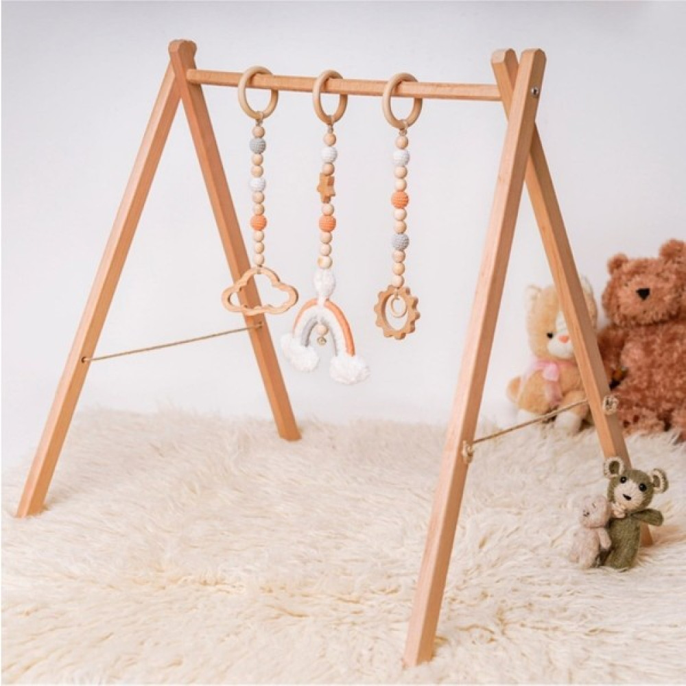 Evci Wood Bebek Jimnastik & Egzersiz & Aktivite Merkezi & Oyun Alanı - Açık Kahverengi Bebek Oyuncakları Fiyatı