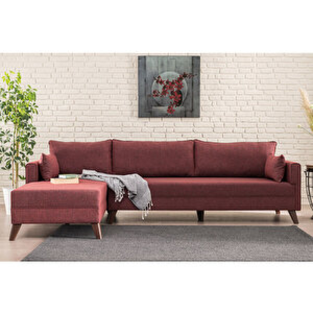 Evdebiz Bella Soft Köşe Koltuk Bordo Sol Köşe Takımı / Seti Fiyatı