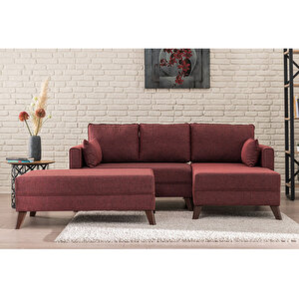 Evdebiz Bella Soft Mini Köşe Bordo Sağ Köşe Takımı / Seti Fiyatı