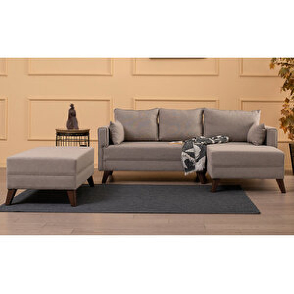 Evdebiz Bella Soft Mini Köşe Krem Sağ Köşe Takımı / Seti Fiyatı