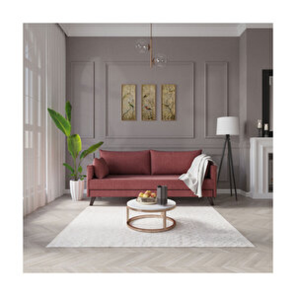 Evdebiz Bella Soft Üçlü Koltuk Bordo Koltuk Takımı / Seti Fiyatı