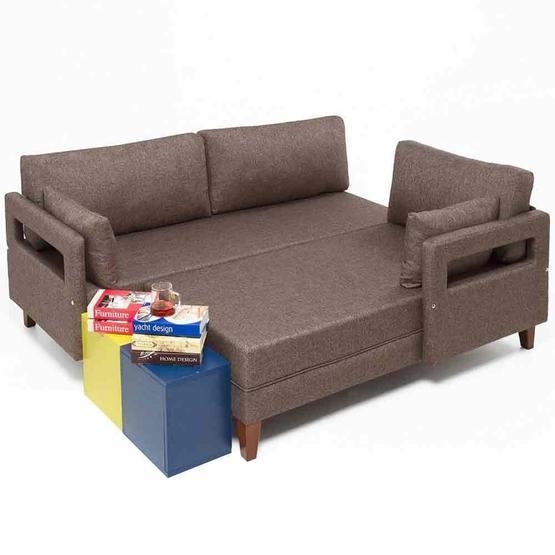 Evdebiz Comfort Yaşam Serisi Kahve Sol Köşe Koltuk