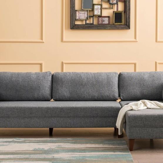 Evdebiz Comfort Yaşam Serisi Sağ Köşe Gri Koltuk