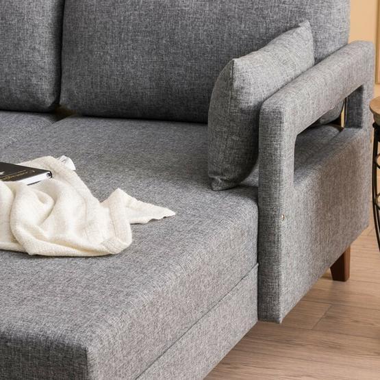 Evdebiz Comfort Yaşam Serisi Sağ Köşe Gri Koltuk
