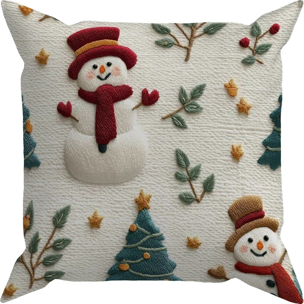 Evdek Christmas Kırlent Kılıfı DS45 - 50 x 50 cm - Çok Renkli Kırlent / Mobilya Yastığı Fiyatı