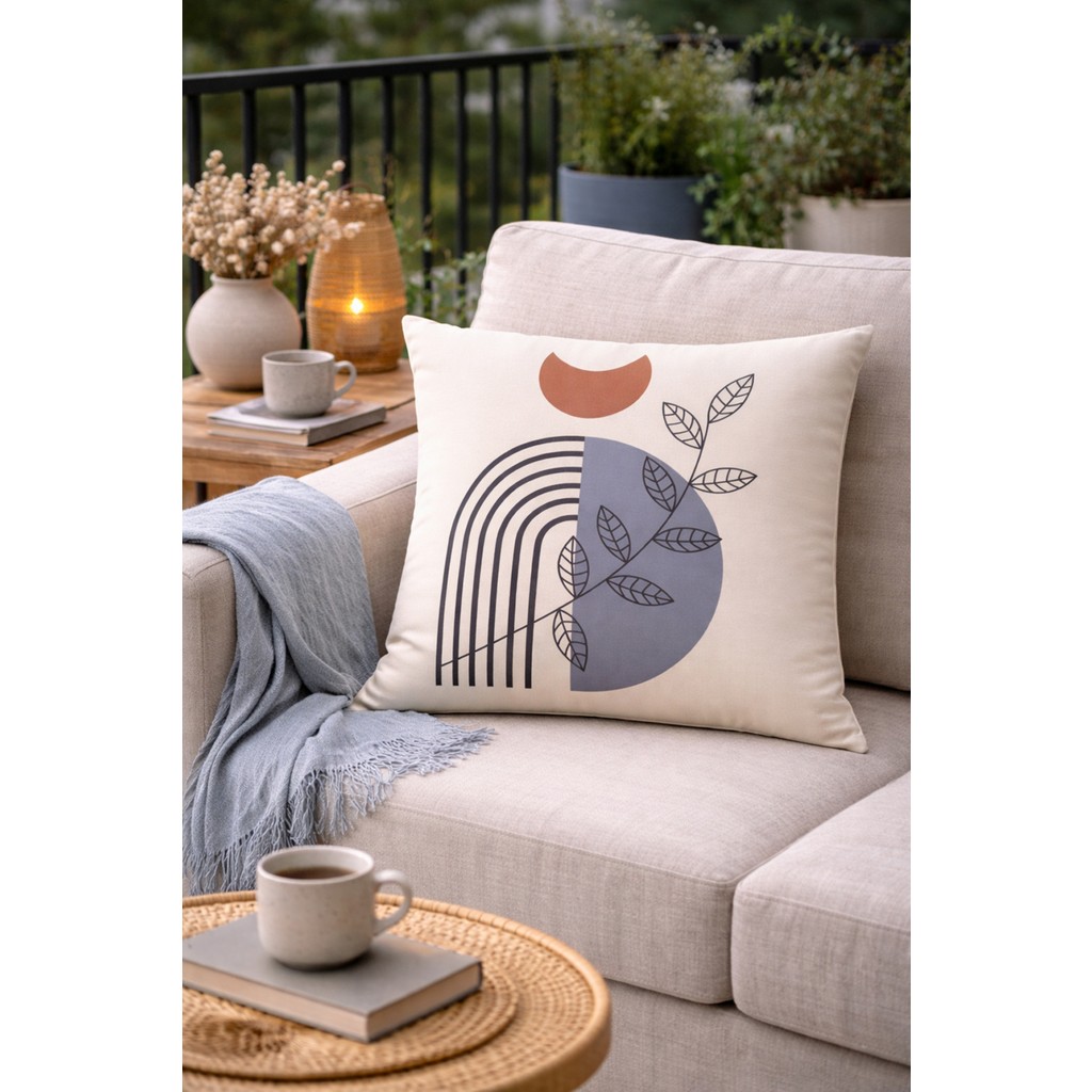 Evdek Çift Tarafı Baskılı Kırlent Kılıfı 6EBD23 - 60 x 60 cm - Çok Renkli Kırlent / Mobilya Yastığı Fiyatı