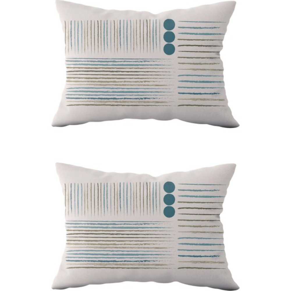 Evdek Çift Taraflı Dikdörtgen Kırlent Kılıf 2'li DS11 - 30 x 55 cm - Renkli Kırlent / Mobilya Yastığı Fiyatı