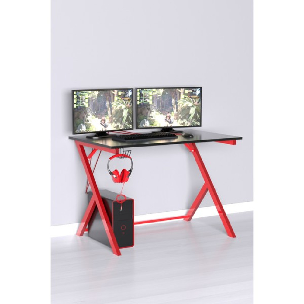 EVDEMO Milenyum Profosyonel Oyuncu Masası - 115 x 73 x 78 cm - Kırmızı Çalışma Masası Fiyatı