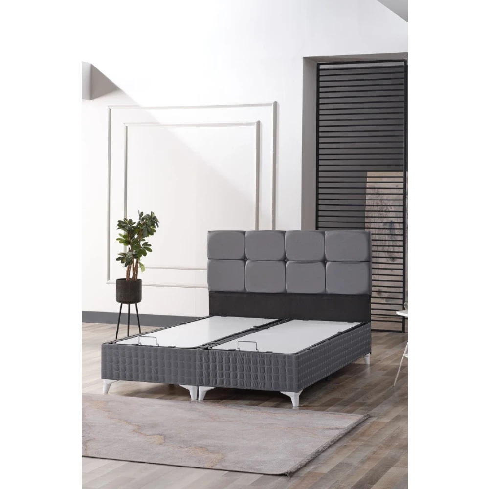 Evdemo  Prestij Cift Kisilik Baza Baslik Takimi Gri 150X200 Cm Oda Mobilyası Takımı Fiyatı