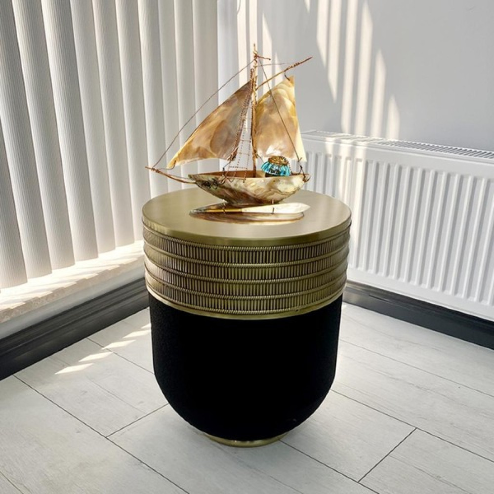 Evden İste Ottoman Dekoratif Eskitme Darbuka Sehpa 50 cm Saksı ve Aksesuarları Fiyatı