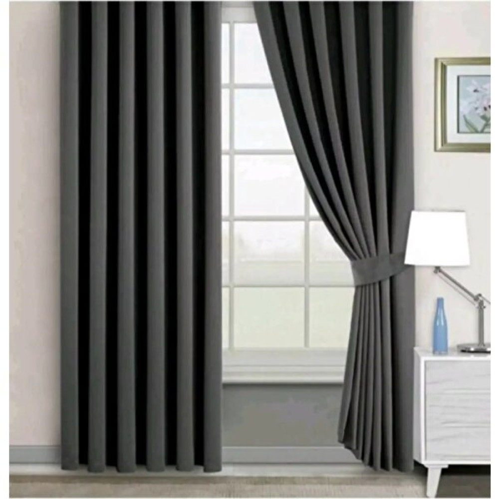 Evdepo Home Hazır Karartma Blackout Pilesiz Fon Perde Koyu Gri 80 x 250 cm Fon Perde Fiyatı